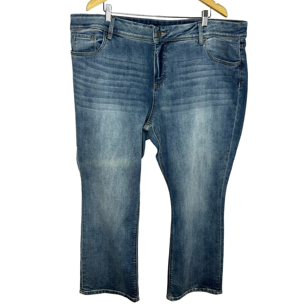 Kut FromThe Kloth Greta Ankle Bootcut Blue Stretch High rise Jeans Women's 22W